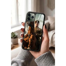 Snacase Apple iPhone 11 Pro Max Uyumlu Atlı Atatürk Tasarımlı Glossy Premium Kılıf