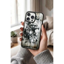 Snacase Apple iPhone 14 Pro Uyumlu Kartal Tasarımlı Parlak Premium Kılıf