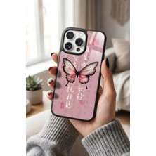 Snacase Apple iPhone 14 Pro Uyumlu Kelebek Çizimi Tasarımlı Glossy Premium Kılıf