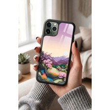 Snacase Apple iPhone 11 Pro Uyumlu Kiraz Çiçeği Tasarımlı Parlak Premium Kılıf