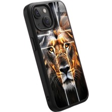 Snacase Apple iPhone 13 Mini Uyumlu Aslan Tasarımlı Parlak Premium Kılıf