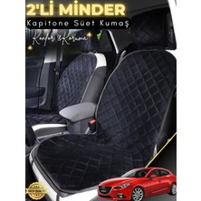 E-BİZ Mazda 3 Uyumlu 2'li Süet Oto Koltuk Minderi | Universal | Hızlı Montaj | Su Geçirmez | A2