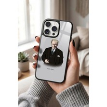 Snacase Apple iPhone 14 Pro Uyumlu Atatürk Portre Tasarımlı Glossy Premium Kılıf