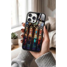Snacase Apple iPhone 13 Pro Uyumlu Vitray Cam Tasarımlı Glossy Premium Kılıf