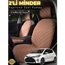 E-BİZ Toyota Yaris Uyumlu 2'li Süet Oto Koltuk Minderi | Terletmez | Universal | Oto Aksesuar | A1