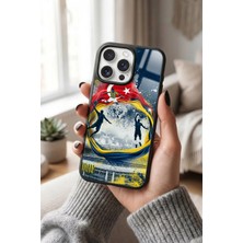 Snacase Apple iPhone 14 Pro Uyumlu Sarı Lacivert Tasarımlı Glossy Premium Kılıf