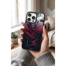 Snacase Apple iPhone 13 Pro Uyumlu Kırmızı Orman Tasarımlı Parlak Premium Kılıf