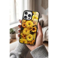 Snacase Apple iPhone 16 Pro Uyumlu Sarı Çiçekler Tasarımlı Glossy Premium Kılıf