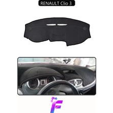 E-BİZ Renault Clio 3 Uyumlu Torpido Örtüsü | Yansıma Önleyici | Tam Koruma | Kolay ve Hızlı Montaj | J60