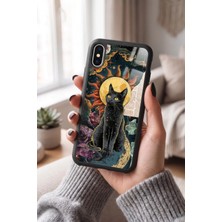 Snacase Apple iPhone x / Xs Uyumlu Siyah Kedi Tasarımlı Glossy Premium Kılıf
