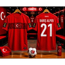 Sonvadi Barış Alper Yılmaz Türkiye Milli Takım 2026 Fıfa World Cub Kırmızı Iç Saha Yetişkin Forma Unıseks