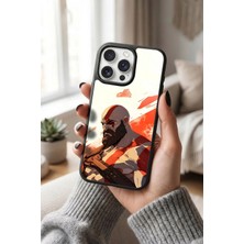 Snacase Apple iPhone 16 Pro Uyumlu Kratos Karakteri Tasarımlı Parlak Premium Kılıf