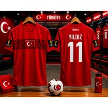 Sonvadi Kenan Yıldız Türkiye Milli Takım 2026 Fıfa World Cub Kırmızı Iç Saha Yetişkin Forma Unıseks