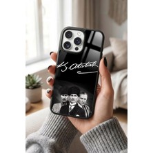 Snacase Apple iPhone 14 Pro Uyumlu Atatürk Imza Tasarımlı Glossy Premium Kılıf