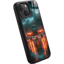 Snacase Apple iPhone 13 Mini Uyumlu Uçak Tasarımlı Parlak Premium Kılıf