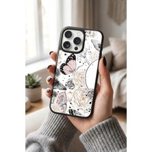 Snacase Apple iPhone 16 Pro Uyumlu Kelebek Desen Tasarımlı Parlak Premium Kılıf