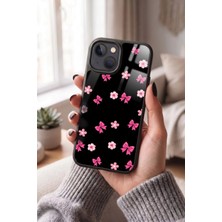 Snacase Apple iPhone 14 Plus Uyumlu Pembe Fiyonk Tasarımlı Glossy Premium Kılıf