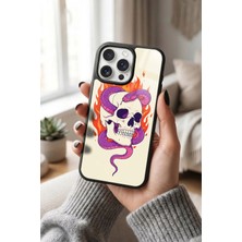 Snacase Apple iPhone 14 Pro Uyumlu Kafatası Tasarımlı Parlak Premium Kılıf