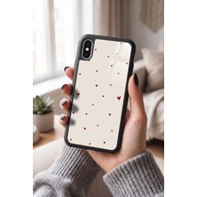 Snacase Apple iPhone x / Xs Uyumlu Kalp Deseni Tasarımlı Glossy Premium Kılıf