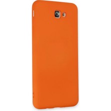 Belirtilmemiş Samsung Galaxy J7 Prime Kılıf Nano Içi Kadife Silikon - Turuncu