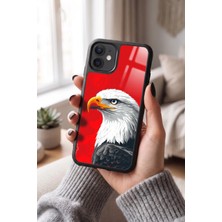 Snacase Apple iPhone 12 / 12 Pro Uyumlu Kartal Başı Tasarımlı Parlak Premium Kılıf
