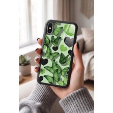 Snacase Apple iPhone x / Xs Uyumlu Yeşil Kelebek Tasarımlı Glossy Premium Kılıf