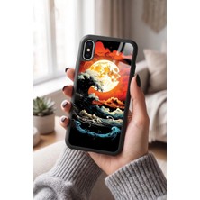 Snacase Apple iPhone Xs Max Uyumlu Ay Resmi Tasarımlı Parlak Premium Kılıf