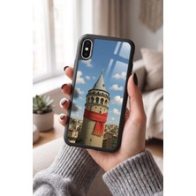 Snacase Apple iPhone x / Xs Uyumlu Galata Kulesi Tasarımlı Glossy Premium Kılıf