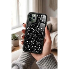 Snacase Apple iPhone 11 Pro Uyumlu Siyah Zemin Tasarımlı Parlak Premium Kılıf