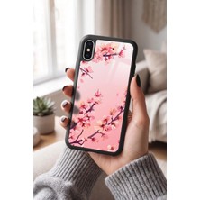 Snacase Apple iPhone Xs Max Uyumlu Kiraz Çiçeği Tasarımlı Glossy Premium Kılıf