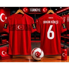 Sonvadi Orkun Kökçü Türkiye Milli Takım 2026 Fıfa World Cub Kırmızı Iç Saha Yetişkin Forma Unıseks