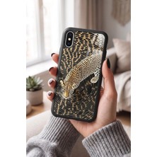 Snacase Apple iPhone x / Xs Uyumlu Leopar Tasarımlı Glossy Premium Kılıf