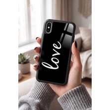 Snacase Apple iPhone x / Xs Uyumlu Aşk Yazısı Tasarımlı Parlak Premium Kılıf