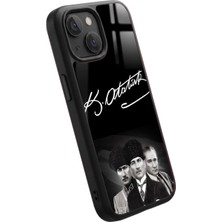 Snacase Apple iPhone 13 Mini Uyumlu Atatürk Imza Tasarımlı Glossy Premium Kılıf