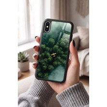 Snacase Apple iPhone x / Xs Uyumlu Orman Manzara Tasarımlı Glossy Premium Kılıf