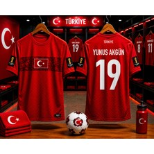 Sonvadi Yunus Akgün Türkiye Milli Takım 2026 Fıfa World Cub Kırmızı Iç Saha Yetişkin Forma Unıseks