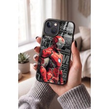 Snacase Apple iPhone 14 Plus Uyumlu Iron Man Tasarımlı Parlak Premium Kılıf
