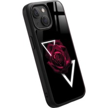 Snacase Apple iPhone 12 Mini Uyumlu Kırmızı Gül Tasarımlı Glossy Premium Kılıf