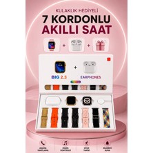 Marsilyan Akıllı Saat Bluetooth Kulaklık Hediyeli Bildirim Görme Sesli Görüşme Çoklu Kordon