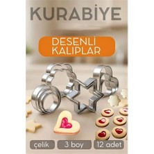 tp Buğz 12'li Kurabiye Kalıbı Seti Profesyonel Şef Paslanmaz Çelik  | Mutfak Sanatınızın Vazgeçilmezi 722519