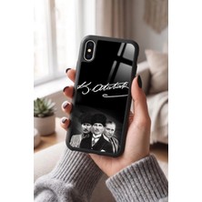 Snacase Apple iPhone Xs Max Uyumlu Atatürk Imza Tasarımlı Glossy Premium Kılıf