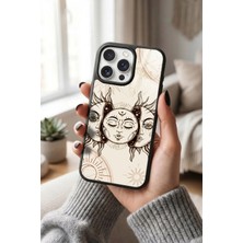 Snacase Apple iPhone 16 Pro Uyumlu Ay Motifi Tasarımlı Glossy Premium Kılıf