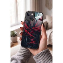 Snacase Apple iPhone 14 Plus Uyumlu Kırmızı Orman Tasarımlı Glossy Premium Kılıf