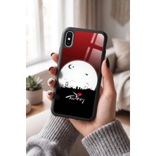 Snacase Apple iPhone Xs Max Uyumlu Türkiye Silüeti Tasarımlı Glossy Premium Kılıf
