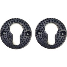 Belirtilmemiş Antika Tarz Dekoratif Pirinç Oda Kilit Rozeti - 49MM, Oksit