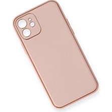 Belirtilmemiş Iphone 12 Kılıf Coco Deri Silikon Kapak - Pembe