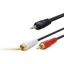 Belirtilmemiş 3.5 mm To 2rca Kablo 2lıne Gold 10M Siyah HDX1006