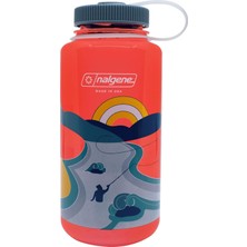 Nalgene Üniseks – Yetişkin Geniş Ağızlı Şişe, Retro Pomegranat, 1 L
