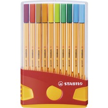 Stabilo Point 88 - Ince Keçe Uçlu Kalem - Colorparade - Çeşitli Renkler - 20 Adet