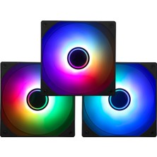 Thermalright TL-C12B-S V3 Argb 120MM Siyah 3’lü Kasa Fanı